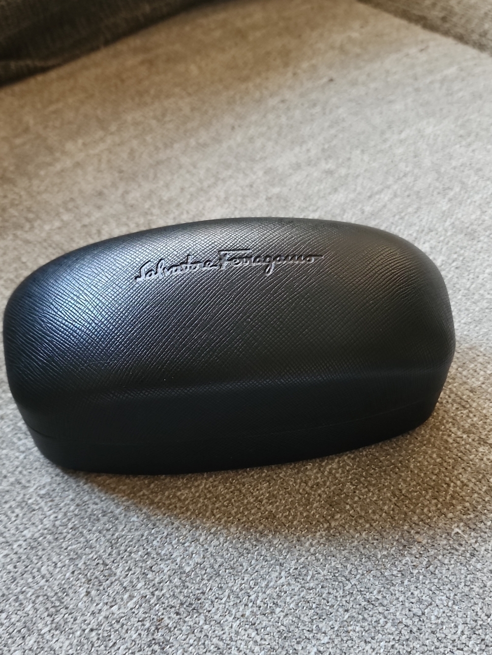 Salvatore Ferragamo Black Textured Eyewear Case